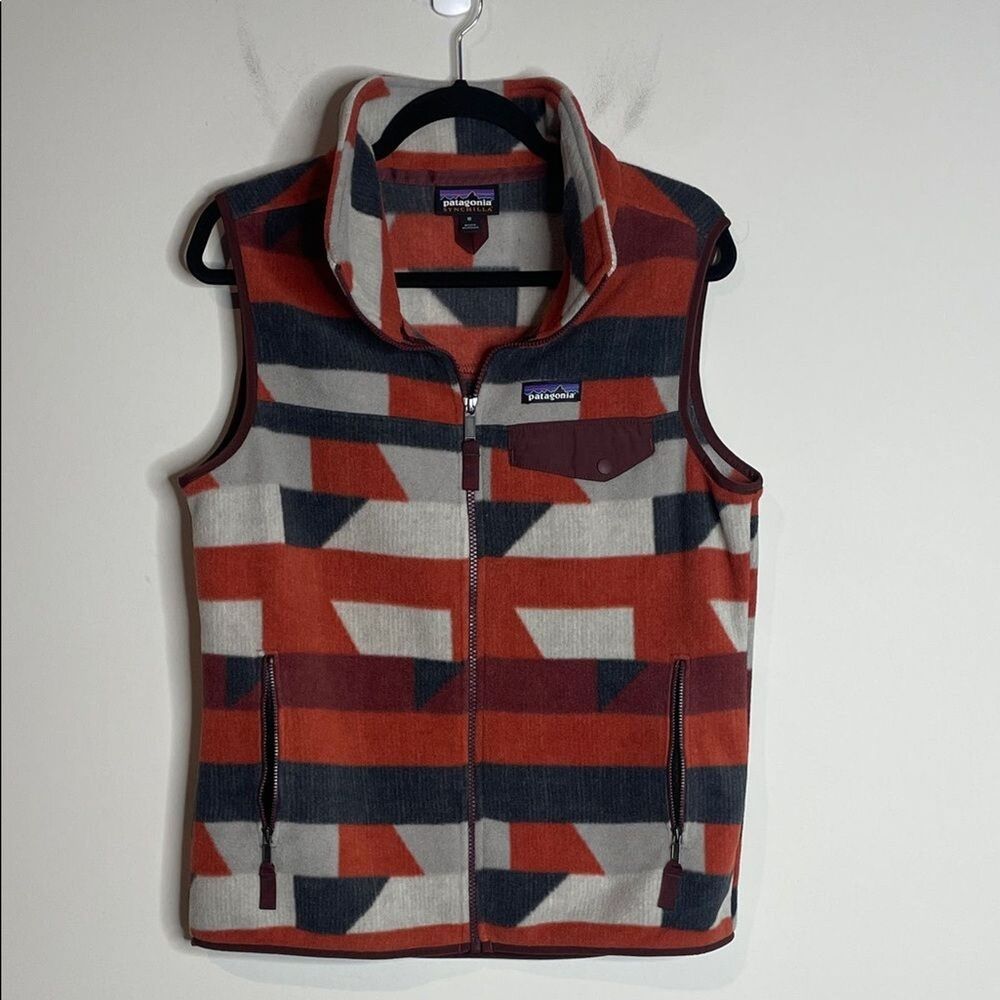 Patagonia Women’s Printed Snap-T Fleece Full Zip Vest Size Medium